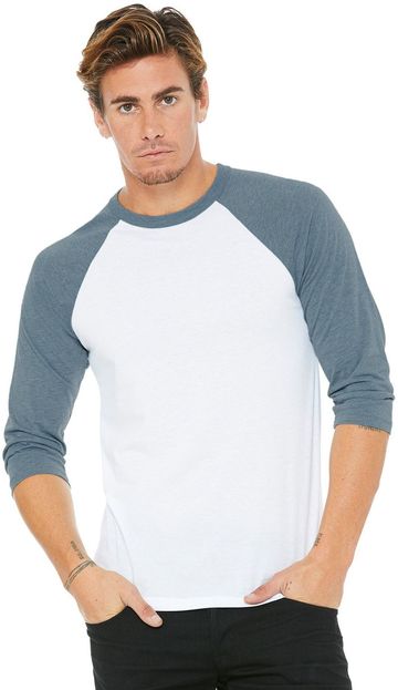 Bella + Canvas Adult Unisex 3/4-Sleeve Baseball T-Shirt